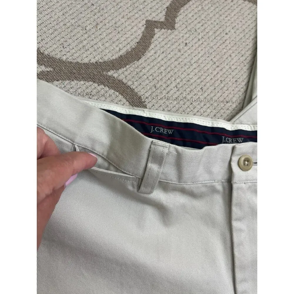 J. Crew Classic Fit Plain Front Zip Fly Cotton Khaki Pants, size 34x34, MSRP $50